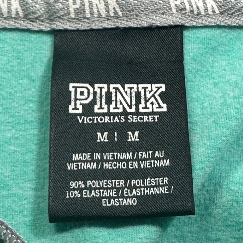 VICTORIA SECRET PINK Ultimate half zip pullover Size Medium Mint Activewear - Picture 5 of 15